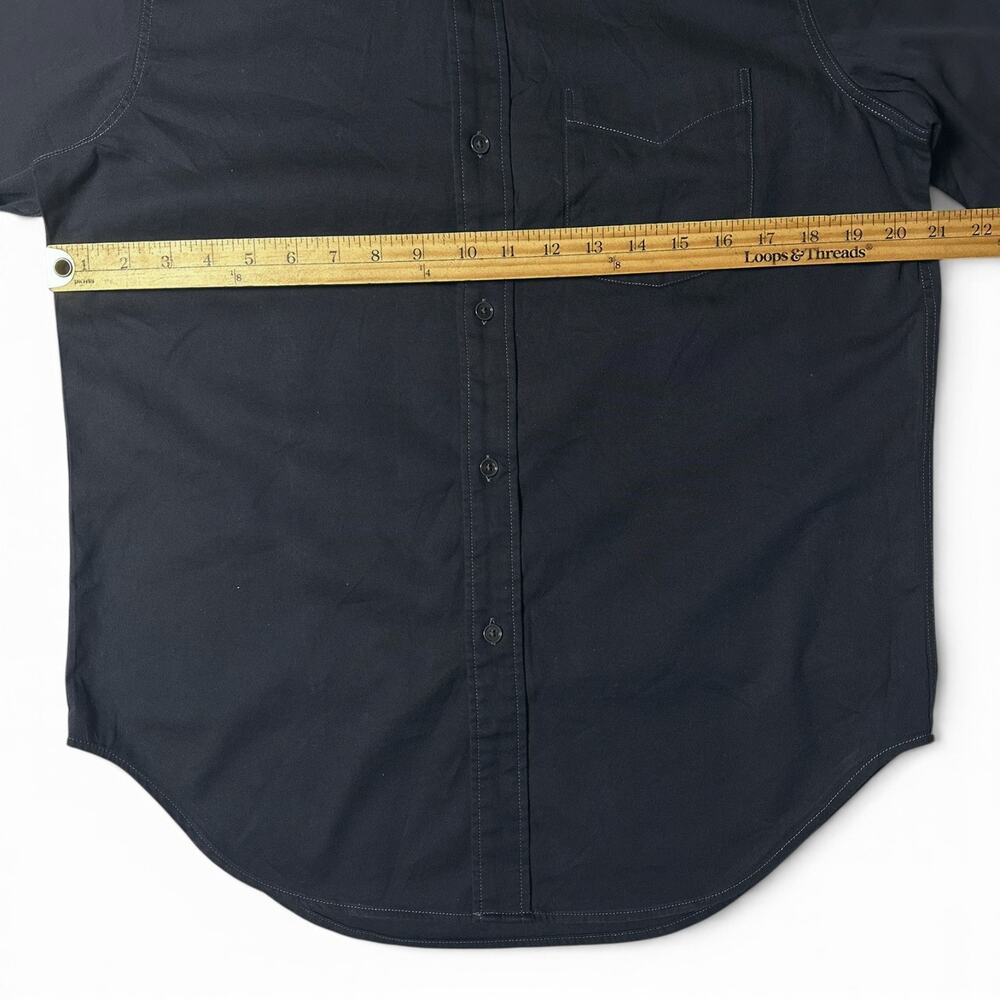 Buck Mason Draped Twill One Pocket Shirt Mens Size M Ironwood Black NWT - Picture 4 of 6